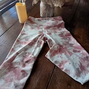 Balance Collection Woodrose Acrylic Mixed Med. Pink and Cream Leggings. Nwot